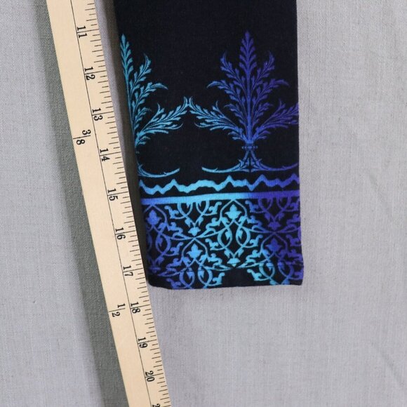 Pashma Arte Hoodie Women’s M Black Blue Cotton Fleece Hand Dyed Print NWT - Picture 14 of 16